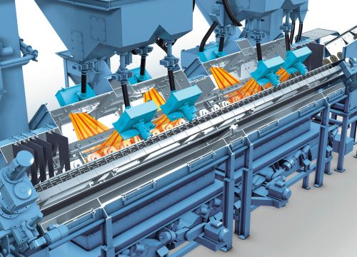 IBC Schrägband Durchlauf-Strahlanlagen