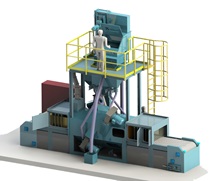 LBS 1000 Mesh Belt Shot Blast Machine