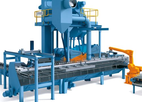 RDS Rotary Throughfeed Shot Peening System